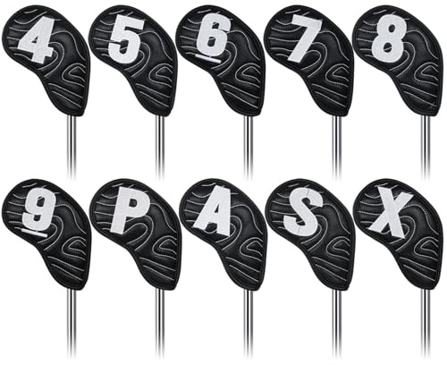 Golfschlägerhauben für Schläger/1FH/Driver/Fairway/Hybrid/Putter, PU-Leder, PAR-Muster