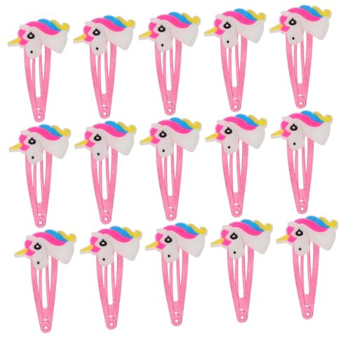 minkissy 20 Stück Teiliges Einhorn Haarklammern für Mädchen Leichte Bunte Haarspangen Niedliche Cartoon Haarschmuck Clips Vielseitig Kombinierbar für Geburtstage und Besondere Anlässe