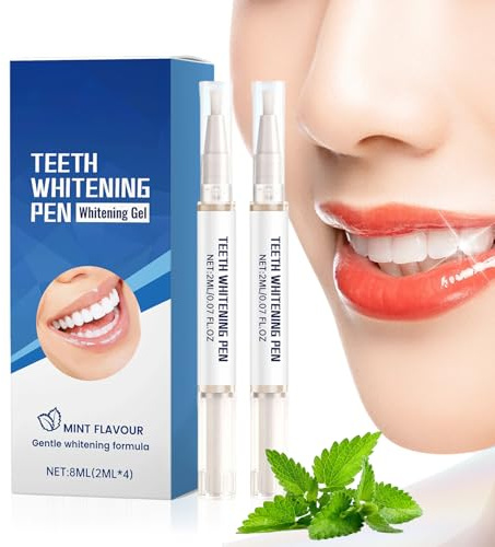 Bolígrafo Blanqueador,4 Piezas Bolígrafo De Gel Para Aclarar Dientes | Limpiador De Renovación Para Dientes,para Uso Nocturno Diario en Hogar Citas Viaje Fumadores Adultos Mayores Manchas de Café y