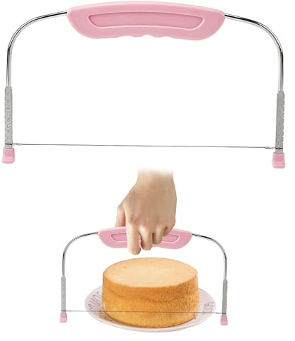Kuugeo Lyre A Genoise, 1 taza de pastelería, herramientas de cocción de acero inoxidable ajustable, cortador de pasteles, corte de pasteles, taza de génesis, para cortar pasteles y otros pasteles.