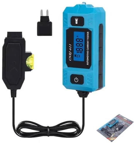 Kfz-Fehlerstromprüfer, Automotive Circuit Fault Probe Tester, Spannungsprüfer mit Hintergrundbeleuchtung & Taschenlampe, Hochpräziser Stromprüfer AutoStromkreis Prüflampe Durchgangsprüfer Prüflampe