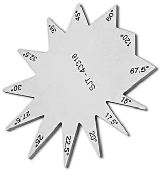 15-120 Degree Measuring Tool Angles Gauge Stainless Multifunction Angles Clear Scale Woodworking Measurement Metal