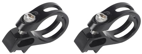 Hophelia 2 Piece Thumb Gear Lever Clamp, Gear Lever Clamp Repair Kit, CNC Aluminium Alloy Bicycle Gear Lever Clamp for X7, XX for SRAM (Black)