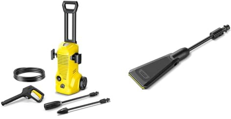 Kärcher high-pressure washer K 2, pressure: max. 110 bar, flow rate: 360 l/h, area: 20 m²/h, weight: 4.2kg, high-pressure gun, high-pressure hose + eco!Booster Jet 120 for K 2 and K 3 Pressure Washers