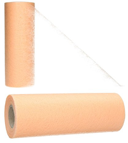 AmaCasa Vlies Tischband Tischläufer für Hochzeiten, Kommunionen, Taufen und Allen Feierlichkeiten Maße: 23cm/25m Rolle (Apricot, Vlies)
