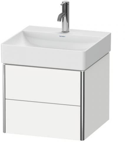 Duravit XSquare Waschtischunterbau wandhängend 48,4x46,0 cm, 2 Schubkästen, für Waschtisch DuraSquare 235350, XS416003838, Farbe: Dolomiti Grey Hochglanz Lack