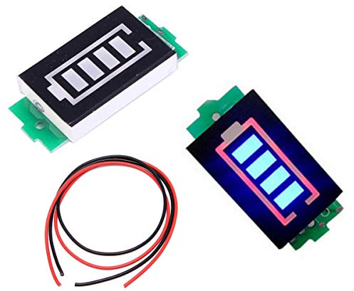 Youmile 2PACK 2S 8.4V Battery Capacity Indicator Module Lithium Lipo Battery Capacity Tester Li-Ion Module 4 Sections Blue LED Display Electric Vehicle