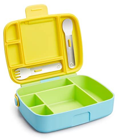 Munchkin Bento Toddler Lunch Box, Green, Stainless Steel
