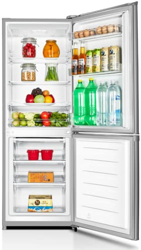 PKM KG225.4A+++ IX Kühl-Gefrierkombination | Inox Design | 162x56cm | 159 Liter Kühlen | 71 Liter Gefrieren | 39 dB | LED-Beleuchtung | 168kWh