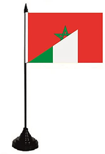 U24 Tischflagge Marokko-Italien Fahne Flagge Tischfahne 10 x 15 cm