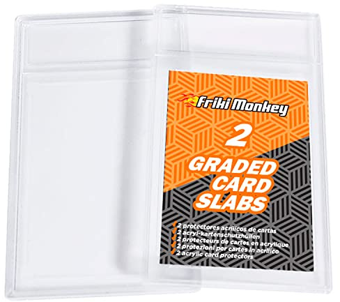 Card Slabs Acrilico Confezione da 2, Custodie per carte formato PSA, Protezione per carte Graduate, 2 protezioni per carte PSA, CGC o Similare, custodie carte da calcio, Magic, Yugi-Oh, Dragon Ball.