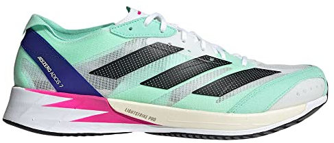 ADIDAS Adizero Adios 7 M, Sneaker Hombre, FTWR White/Core Black/Pulse Mint, 44 EU