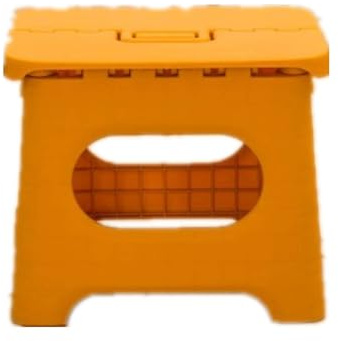 Sgabello pieghevole, sgabello pieghevole riutilizzabile Poggiapiedi portatile in plastica salvaspazio Sgabello pieghevole leggero e portatile per cucina(giallo)