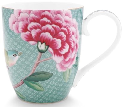 Pip Studio 51002368 Blushing Birds Henkelbecher XL blau 0,45 l (1 Stück)