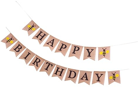 ibasenice Dekorationen für Einen Geburtstag Pastell-bienenmuster Banner Szenen-layout Requisiten Einfach Zu Montierende Party-dekorationen