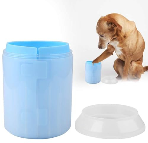 Nettoyant Pour Pattes De Chien, Rondelle De Patte De Chien Amovible, Nettoyeur De Pattes De Copain, Nettoyeur De Pattes D'animaux, Brosse De Nettoyage, 11,2 x 8,2 cm / 4,4 x 3,2 pouces(Bleu)