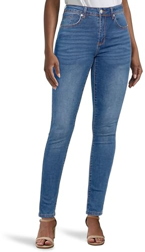 LookbookStore Jeans Women Jeans for Women High Waist Stretchy Blue Jeggings for Mom Country Outfits High Waist Skinny Size Large Size 12 14