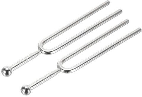 QUARKZMAN 2Stk Tuning Gabel Standard a 440 Hz Tuner Tone Tool für Musical Instrumente Violine Gitarre Stimmgerät Gerät Silber