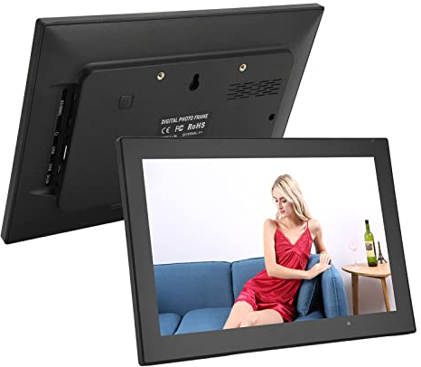 Marco de Fotos Digital 1280X800, Sensor de Luz Incorporado, Almacenamiento de 16 GB, Función de Rotación Automática, Pantalla IPS de 10,1 Pulgadas, Soporte WiFi, MP4, 6.0
