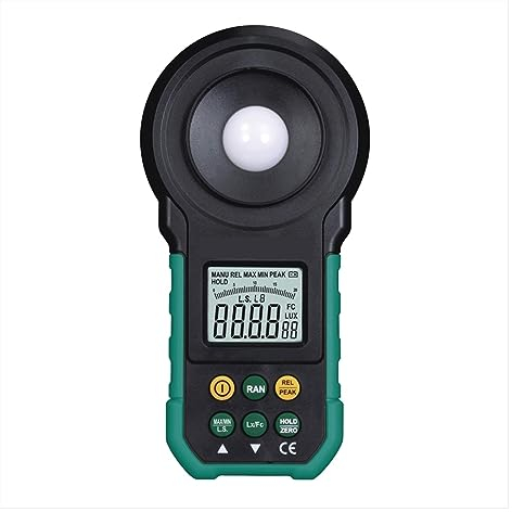 XINHAN Tragbares Beleuchtungsstärkemessgerät Lichtintensitätsmessgerät, LED-Beleuchtungsmessgerät, Photometer, Messgerät, Helligkeitsmessgerät Hochpräzise Messung