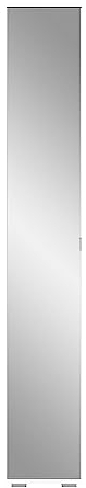 furnling Garderobenschrank Prieto, Flurschrank, Garderobenschrank mit Spiegel, 1 Spiegeltür, innen 6 Fächer, FSC Zertifiziert, optimal zur Aufbewahrung von Kleidung, Garderobenmöbel, Flurmöbel, weiß