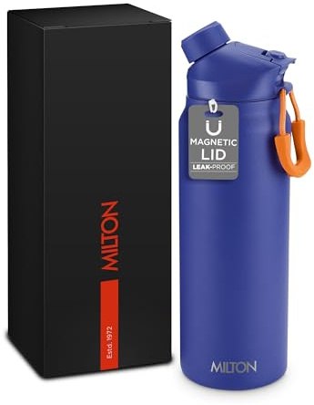 Milton 32oz Stainless Steel Water Bottle – Vacuum Insulated Flask with 2-in-1 Lids (Straw & Spout) – Hot for 12h, Cold for 24h – BPA-Free, Leakproof - Useful for Sports, Gym and Travel -Turk Blue