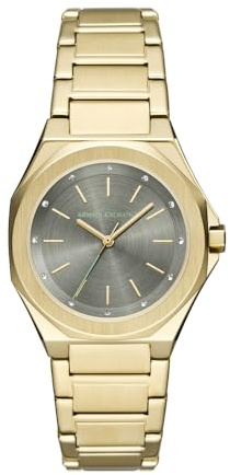 Armani Exchange Watch For Women, Quartz Three hand Movement and 34 mm Case Size with Stainless steel or Leather strap