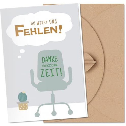 Premium Abschiedskarte Klappkarte Karte zum Ruhestand mit Umschlag - Rente Grußkarte Ruhestand Abschiedsgeschenk Jobwechsel Kollegen Kollegin Mann Frau Freunde kleine Geschenke zum Abschied(12x17cm)