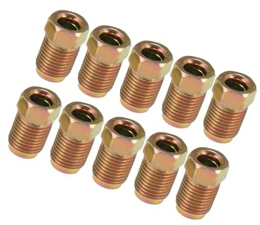 Motoforti 10 roscas M10 x 1.0 para tubos de línea de freno de acero de 3/16 pulgadas para coche de larga duración