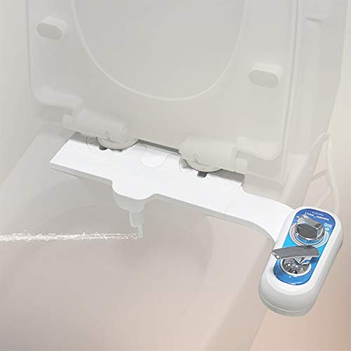 Portable Non Electric Bidet Attachment for Personal Hygiene with Hot and Cold Water Spray Self Cleaning Nozzles Water Pressure Control (PNHRN)