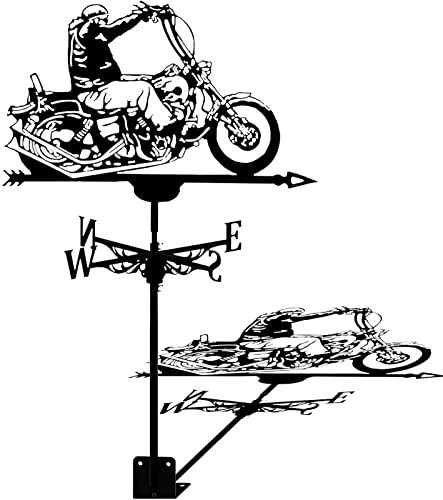 Wetterfahne Metall Motorrad Form Wetterfahne Edelstahl Traktor Flügel Retro Indikator - Geschenk für Zuhause