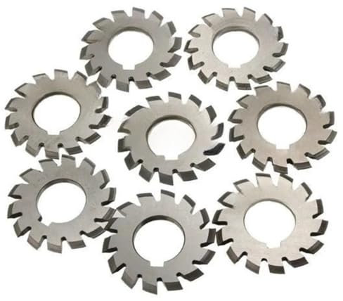 8pcs DP24-DP6 Straight Tooth Disc Bevel Gear, 14.5 Degrees Milling Machine Gear High Speed Steel Disk-Shaped(6)