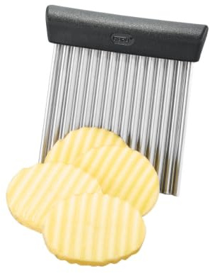 GEFU Wellenschneider RIFFL - Buntmesser für Kartoffeln & Gemüse aus | Wellenmesser für Pommes und Deko-Schnitt, ergonomischer Griff, rostfreie Edelstahlklinge, spülmaschinengeeignet und robust