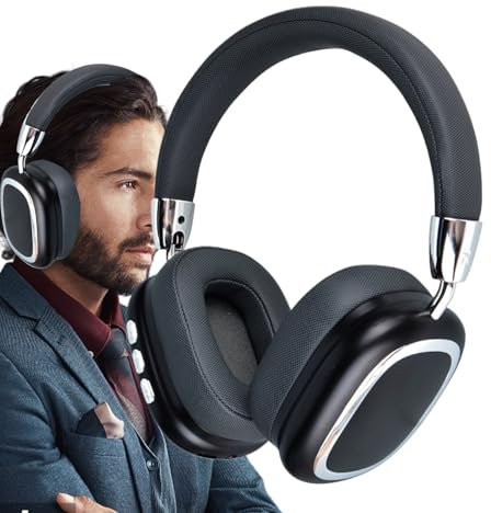 Casque Audio Circum-Aural - Casque sans Fil avec Intégré,Écouteurs Léger pour Streaming Voyage Bureau Entraînement Fitness