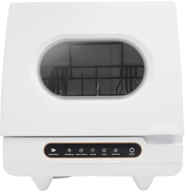 Mini Geschirrspüler Spühlmaschine,800W Arbeitsplatten-Geschirrspüler mit 2 Spülmodi,5 Funktionen,45 * 45 * 38cm, 360° drehbaren Wasserstrahl lassen, Wohnungen