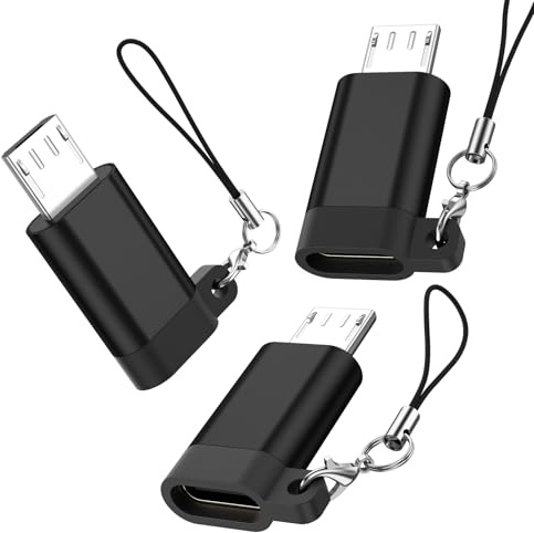 Oumida Micro USB to USB C Adapter 3 Pack Type C Female to Micro B Male Converter QC 3.0 Data Transfer Compatible with PS4 Xbox Game controller Spaker Driving Recorder Huawei Play Galaxy S7