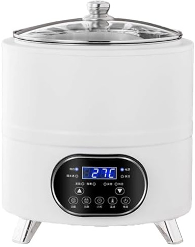 KRYANFEN Yogurtiera Professionale Fermentatore Elettrico 8L con Serbatoio in Acciaio Inox e Pannello LCD per Natto Fatto in Casa e Cibi Fermentati per Chef PRO White-12L