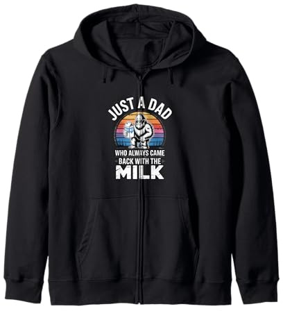 Divertente papà dicendo Solo Un papà Che è tornato con Il Latte Felpa con Cappuccio