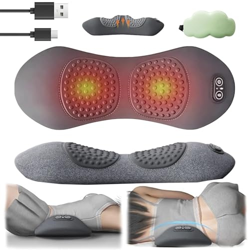 2026 Vertacura Rückenmassagegerät, Ergo Pur Rücken mit Erwärmung, Vibration & Traktion, Ergopur 3-Zonen-Ergoflow Tiefenmassagegerät, Müdigkeit lindern(Spacegrau,USB)