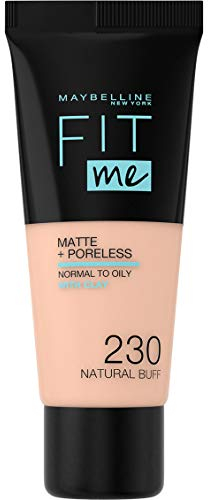 Maybelline New-York - Fond de Teint Fluide Fit Me Matte & Poreless - Peaux normales à grasses - Teinte : 230 Beige Sable - 30 ml
