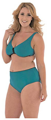 Leo Corsetteria Costume Donna Bikini Coppe Removibili Taglie Grandi Slip Vita Alta.Costa Azzurra Taglia 52 Coppa D Nero