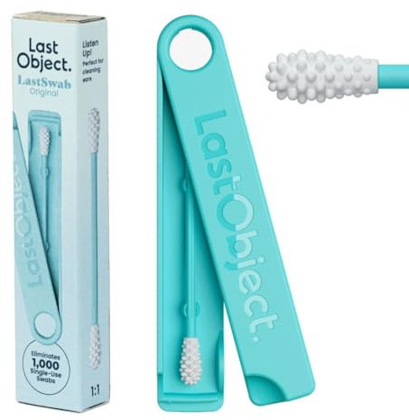 LastSwab återanvändbara Öronrensare - Eco vänliga Örontops - Biobaserat fodral - Lätt att tvätta