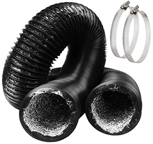 Omont Tuyau flexible de 1,5 m pour sèche-linge avec 2 pinces, 10,2 cm pour conduit d'aération de sèche-linge, cuisine