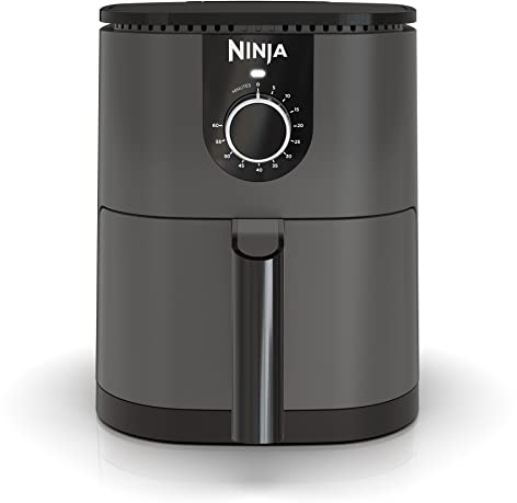 Ninja AF080 Mini Air Fryer, 2 Quarts Capacity, Compact, Nonstick, with Quick Set Timer, Grey