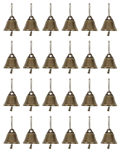 NUOBESTY Bronzene Kleine Glockenanhänger Kupfer Selbstgemacht Weihnachtsbaum Dekoration Zum Aufhängen Mit Klang 25 Stück Weihnachtsdeko Hängend