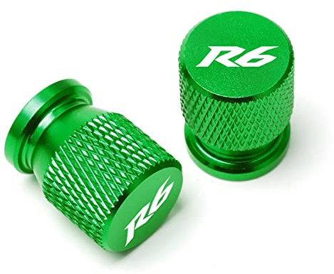 Motorrad Reifen Ventil Air Port Stem Abdeckkappe Stecker CNC Aluminium Zubehör Für Yamaha YZFR6 YZF-R6 YZF R6 R6S 1999-2015 Flüssigkeitsreservoirdeckel (Farbe : Grün)