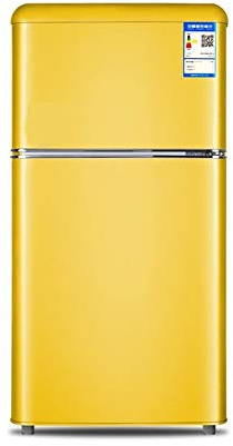 Dieffematic Mini Frigo Couleur Petit Refrigerateur, Refrigerateur Deux Portes (Color : Yellow)