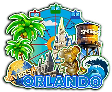 Orlybar Orlando Florida USA Magnet Kühlschrankmagnet Holz 3D Sehenswürdigkeiten Reise Sammlerstück Souvenirs Dekoration handgefertigt -2650