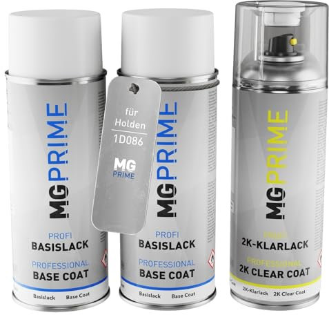 MG PRIME Peinture voiture kit bombe aérosol 2c pour Holden 1D086 Yellow Dolly bombe aérosol couche de fond, de base, 2 composants vernis