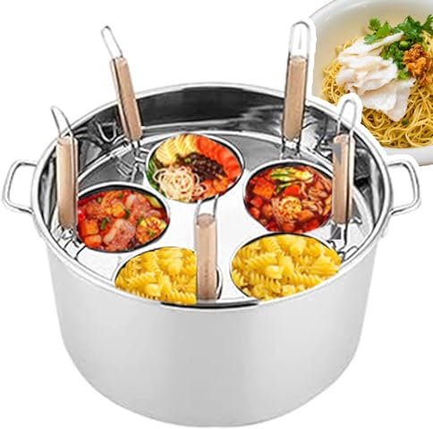 Cuiseur À Spaghetti Avec 5 Paniers Égouttoir, Machine À Pâtes Multifonctionnelle, Cuiseur À Pâtes Commercial, Four À Nouilles, Outil De Cuisine Pour Étals En Bord Route(Taille : 5 Trous)